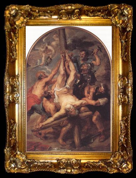 framed  Peter Paul Rubens The Crucifixion of St Peter (mk01), ta009-2